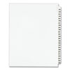 Preprinted Legal Exhibit Side Tab Index Dividers, Avery Style, 25-Tab, 251 To 275, 11 X 8.5, White, 1 Set, (1340)