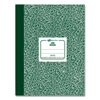 Lab Notebook, Wide/Legal Rule, Green Marble Cover, 10.13 x 7.88, 96 Sheets