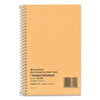 Single-Subject Wirebound Notebooks, 1 Subject, Narrow Rule, Brown Cover, 7.75 x 5, 80 Eye-Ease Green Sheets