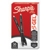 S-Gel High-Performance Gel Pen, Retractable, Medium 0.7mm, Black Ink, Black Barrel, 36/Pack