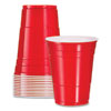 <strong>Dart®</strong><br />SOLO Party Plastic Cold Drink Cups, 16 oz, Red, 50/Pack