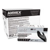<strong>AMMEX® Professional</strong><br />Nitrile Exam Gloves, Powder-Free, 3 mil, X-Large, Black, 100/Box