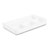 The Get-It-Together Drawer Organizer, Four Compartments, 13.5 x 7.75 x 2, Polystyrene Plastic, White