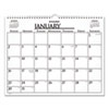 Business Monthly Wall Calendar, 15 x 12, White/Black Sheets, 12-Month (Jan to Dec): 2023