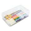 Gem Polypropylene Pencil Box With Lid, Clear, 8 1/2 X 5 1/4 X 2 1/2