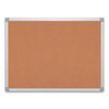 Earth Cork Board, 36 x 24, Natural Surface, Silver Aluminum Frame