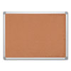 Earth Cork Board, 24 x 18, Natural Surface, Silver Aluminum Frame