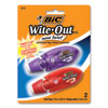 Wite-Out Mini Twist Correction Tape, Non-Refillable, Blue/Fuchsia Applicators 0.2" x 314", 2/Pack