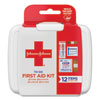 <strong>Johnson & Johnson® Red Cross®</strong><br />Mini First Aid To Go Kit, 12 Pieces, Plastic Case