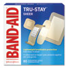 <strong>BAND-AID®</strong><br />Tru-Stay Sheer Strips Adhesive Bandages, Assorted, 80/Box