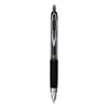 Signo 207 Gel Pen, Retractable, Micro 0.5 mm, Black Ink, Smoke/Black Barrel, Dozen