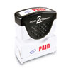<strong>ACCUSTAMP2®</strong><br />Pre-Inked Shutter Stamp with Microban, Red/Blue, PAID, 1.63 x 0.5