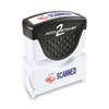 <strong>ACCUSTAMP2®</strong><br />Pre-Inked Shutter Stamp, Red/Blue, SCANNED, 1.63 x 0.5