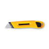 <strong>COSCO</strong><br />Plastic Utility Knife with Retractable Blade and Snap Closure, 6" Plastic Handle, Yellow