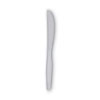 <strong>Dixie®</strong><br />Plastic Cutlery, Heavy Mediumweight Knives, White, 1,000/Carton