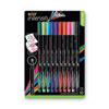 Intensity Porous Point Pen, Stick, Extra-Fine 0.4 mm, Assorted Ink and Barrel Colors, 10/Pack