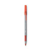 Round Stic Grip Xtra Comfort Ballpoint Pen, Stick, Fine 0.8 Mm, Red Ink, Gray/red Barrel, Dozen