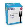 <strong>Dixie®</strong><br />Grab’N Go Wrapped Cutlery, Forks, Black, 90/Box