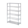 <strong>Alera®</strong><br />NSF Certified 6-Shelf Wire Shelving Kit, 48w x 18d x 72h, Silver