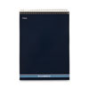 Stiff-Back Wire Bound Notepad, Wide/Legal Rule, Canary/Blue Cover, 70 Canary-Yellow 8.5 x 11.5 Sheets
