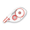Side-Application Correction Tape, Transparent Red Applicator, 0.2" x 393", 6/Pack