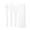 <strong>Eco-Products®</strong><br />Plantware Compostable Cutlery Kit, Knife/Fork/Spoon/Napkin, 6", Pearl White, 250 Kits/Carton