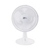 <strong>Alera®</strong><br />12" 3-Speed Oscillating Desk Fan, Plastic, White