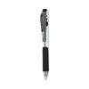 WOW! Gel Pen, Retractable, Medium 0.7 mm, Black Ink, Clear/Black Barrel, Dozen