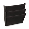 <strong>Universal®</strong><br />Wall File Pockets, 3 Sections, Letter Size,13" x 4.13" x 14.5", Black, 3/Pack