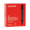 <strong>Universal™</strong><br />Chisel Tip Permanent Marker, Broad Chisel Tip, Black, Dozen