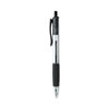 <strong>Universal™</strong><br />Comfort Grip Ballpoint Pen, Retractable, Medium 1 mm, Black Ink, Clear Barrel, Dozen