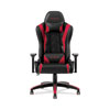 Vartan Bonded Leather Gaming Chair, Supports Up to 275 lbs, 18.3" to 22.1" Seat Height, Red/Black Seat and Back, Black Base