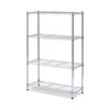 <strong>Alera®</strong><br />Residential Wire Shelving, Four-Shelf, 36w x 14d x 54h, Silver