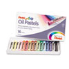 Oil Pastel Set With Carrying Case, 16 Assorted Colors, 0.38" dia x 2.38", 16/Pack