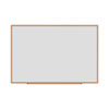 <strong>Universal®</strong><br />Deluxe Melamine Dry Erase Board, 72 x 48, Melamine White Surface, Oak Fiberboard Frame