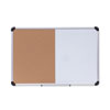 <strong>Universal®</strong><br />Cork/Dry Erase Board, Melamine, 36 x 24, Black/Gray, Aluminum/Plastic Frame