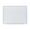 <strong>Universal®</strong><br />Deluxe Melamine Dry Erase Board, 48 x 36, Melamine White Surface, Silver Aluminum Frame