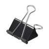<strong>Universal®</strong><br />Binder Clips with Storage Tub, Large, Black/Silver, 12/Pack
