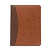 <strong>Samsill®</strong><br />Two-Tone Padfolio with Spine Accent, 10.6w x 14.25h, Polyurethane, Tan/Brown