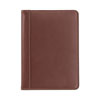 <strong>Samsill®</strong><br />Contrast Stitch Leather Padfolio, 6.25w x 8.75h, Open Style, Brown