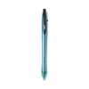 ReVolution Ocean Bound Ballpoint Pen, Retractable, Medium 1 mm, Black Ink, Translucent Blue Barrel, Dozen