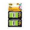 Standard Page Flags In Dispenser, Bright Green, 100 Flags/dispenser