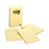 <strong>Post-it® Notes</strong><br />Original Pads in Canary Yellow, Note Ruled, 4" x 6", 100 Sheets/Pad, 5 Pads/Pack