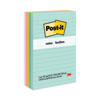 <strong>Post-it® Notes</strong><br />Original Pads in Beachside Cafe Collection Colors, Note Ruled, 4" x 6", 100 Sheets/Pad, 5 Pads/Pack