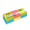 <strong>Post-it® Notes</strong><br />Mini Cubes, 1.88" x 1.88", Green Wave and Orange Wave Collections, 400 Sheets/Cube, 3 Cubes/Pack