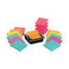 <strong>Post-it® Pop-up Notes Super Sticky</strong><br />Pop-up Dispenser Value Pack, For 3 x 3 Pads, Black/Clear, Includes (12) Marrakesh Rio de Janeiro Super Sticky Pop-up Pad