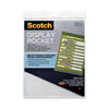 <strong>Scotch™</strong><br />Display Pocket, Removable Interlocking Fasteners, Plastic, 8.5 x 11, Clear