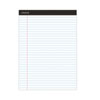 Premium Ruled Writing Pads with Heavy-Duty Back, Wide/Legal Rule, Black Headband, 50 White 8.5 x 11 Sheets, 6/Pack