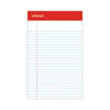 <strong>Universal®</strong><br />Perforated Ruled Writing Pads, Narrow Rule, Red Headband, 50 White 5 x 8 Sheets, Dozen