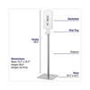 FIT Touch Free Dispenser Floor Stand, 15.7 x 15.7 x 58.3, White
